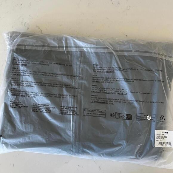 SKIMS cotton fleece classic zip up hoodie - XL- Spruce (NWT) - Picture 3 of 4